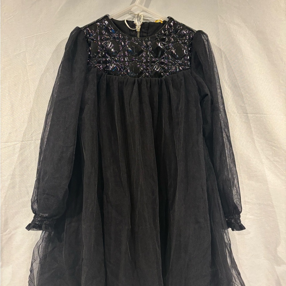 Chic Black Dress with Gold Accents